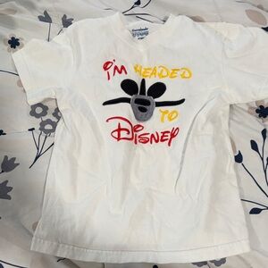 Disney Kids White Tee with Red and Yellow Accents